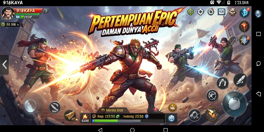 Tangkapan layar menampilkan aksi seru dalam game 918KAYA.