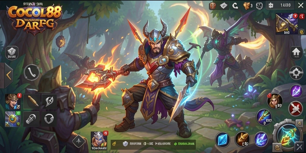 Tangkapan layar COCOL88 menampilkan aksi pertempuran ARPG yang mendebarkan.