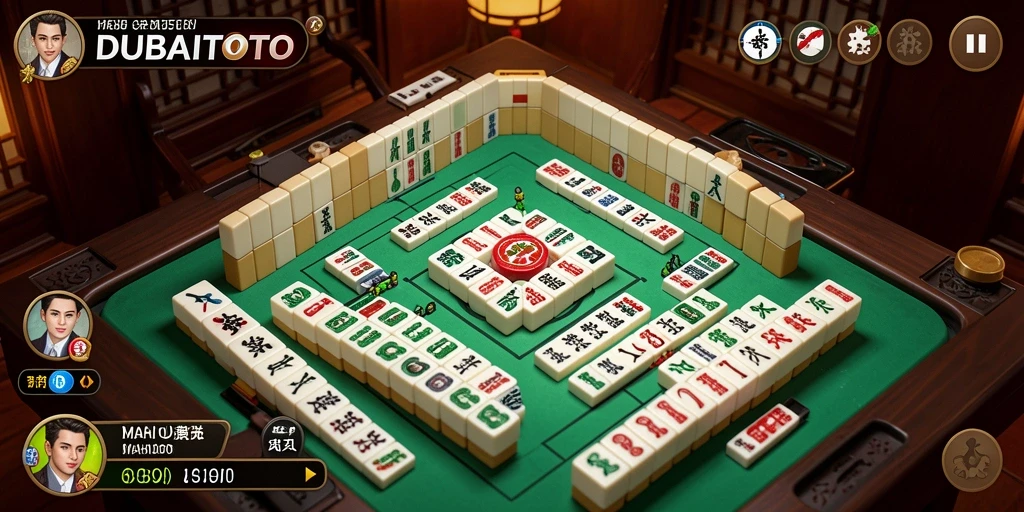 Screenshot DUBAITOTO menampilkan aksi mencocokkan ubin Mahjong yang seru.