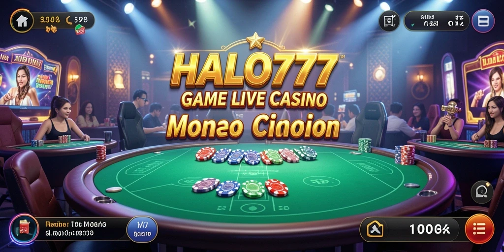Gameplay HALO777 yang mendebarkan dalam suasana Live Casino.