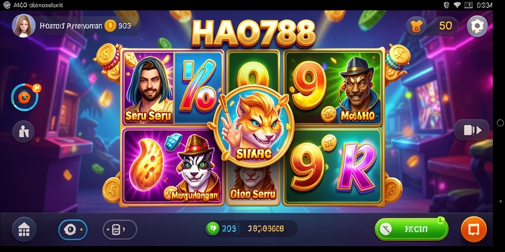 Tampilan gameplay Slot HAO788 yang menawan dan mendebarkan.
