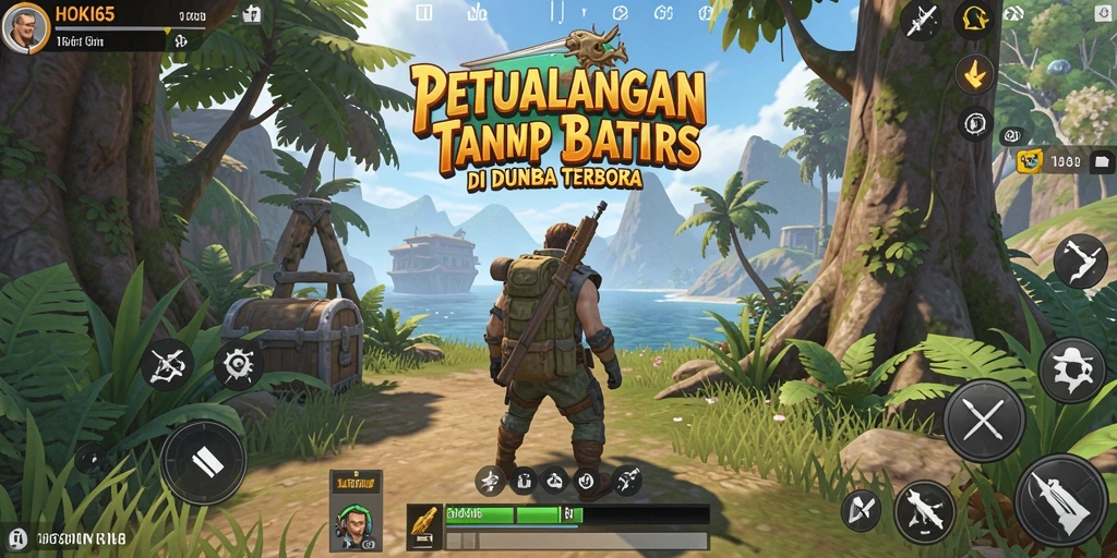Screenshot gameplay HOKI65 menampilkan petualangan seru dalam dunia terbuka.