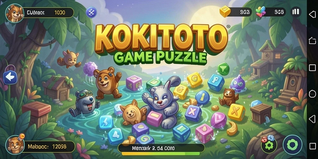Tampilan gameplay KOKITOTO yang menantang dan seru.