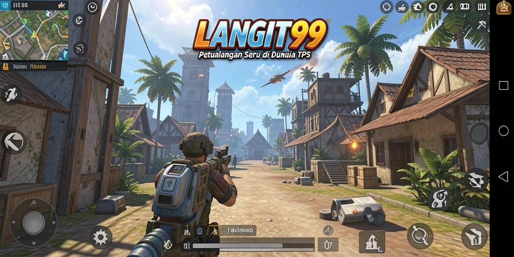 Screenshot gameplay LANGIT99 menampilkan aksi menegangkan di dunia TPS.