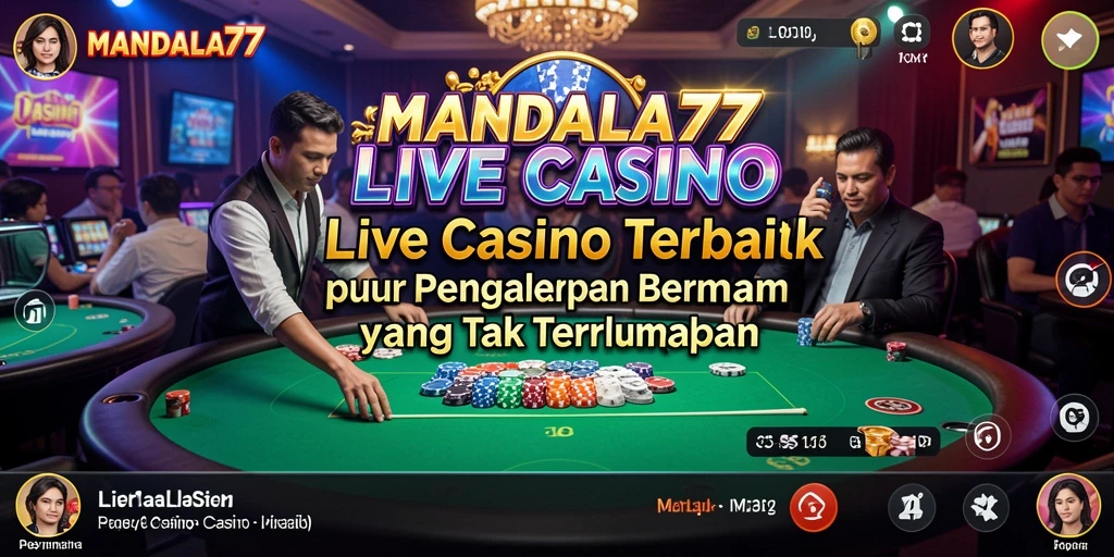 Tampilan gameplay Live Casino yang menarik dan interaktif di MANDALA77.