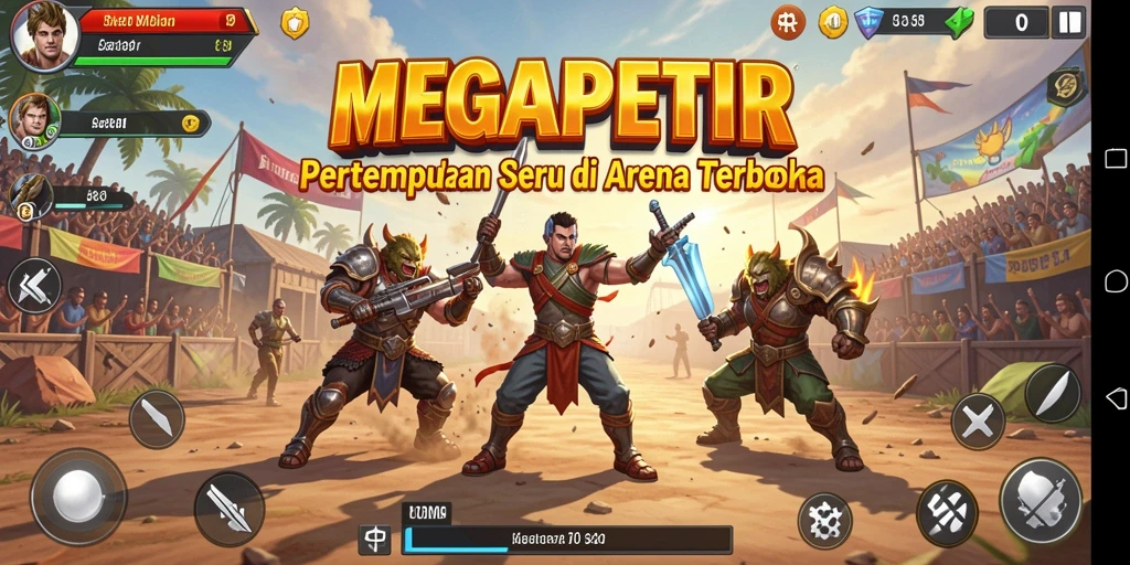Gameplay menegangkan di arena pertempuran MEGAPETIR