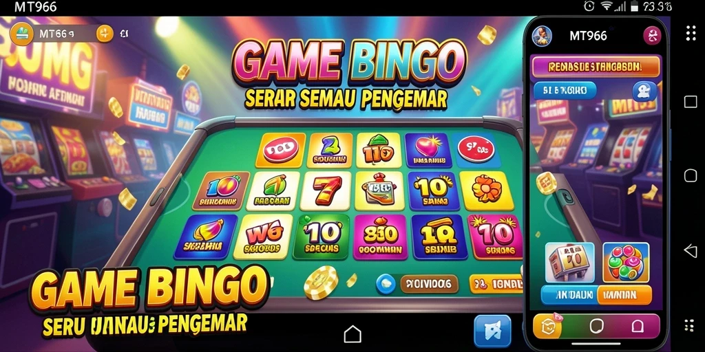 Tampilan screenshot utama MT966 yang menunjukkan permainan Bingo yang seru.