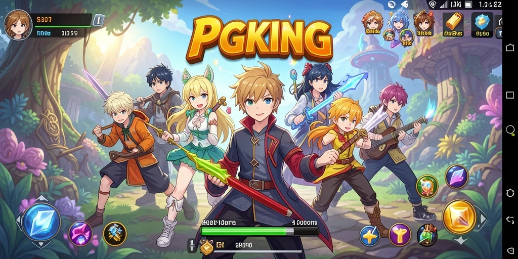 Gameplay seru PGKING dengan karakter anime yang menarik.