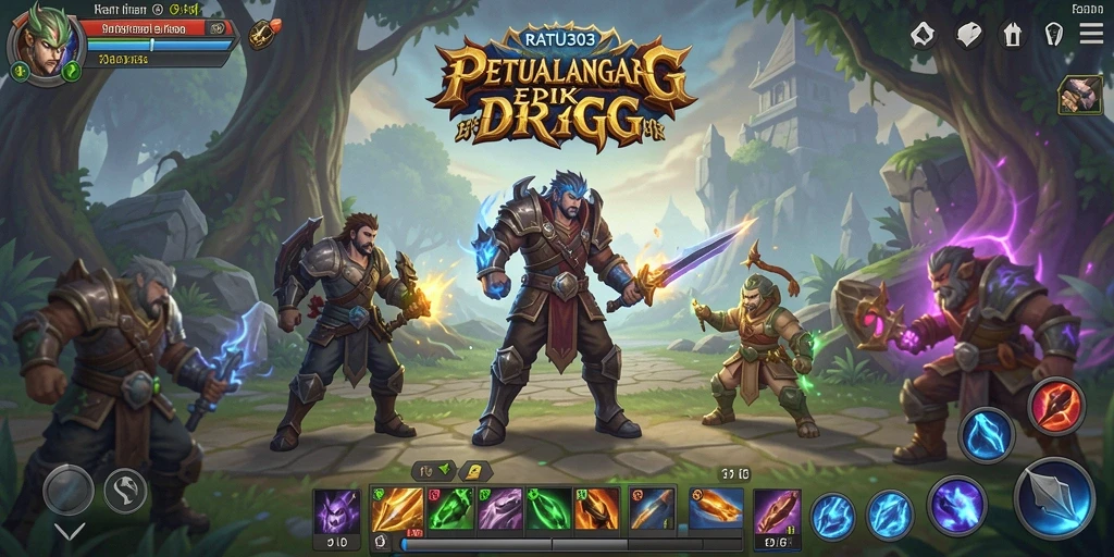 Tampilan gameplay epik dalam RATU303 yang menggugah semangat petualangan.