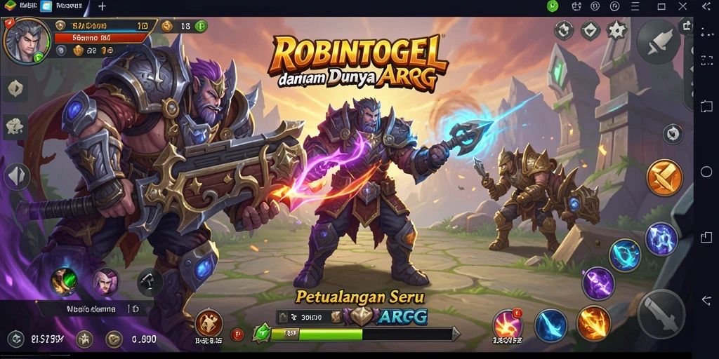Tampilan gameplay seru dalam ARPG ROBINTOGEL.