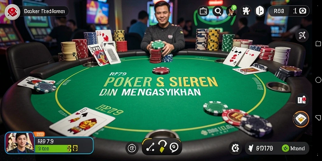 Tampilan gameplay RP79 yang menegangkan dalam permainan Poker.