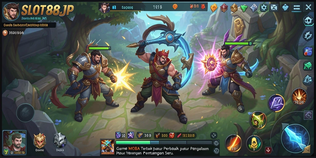 Tampilan screenshot gameplay SLOT88JP dengan aksi pertempuran seru.